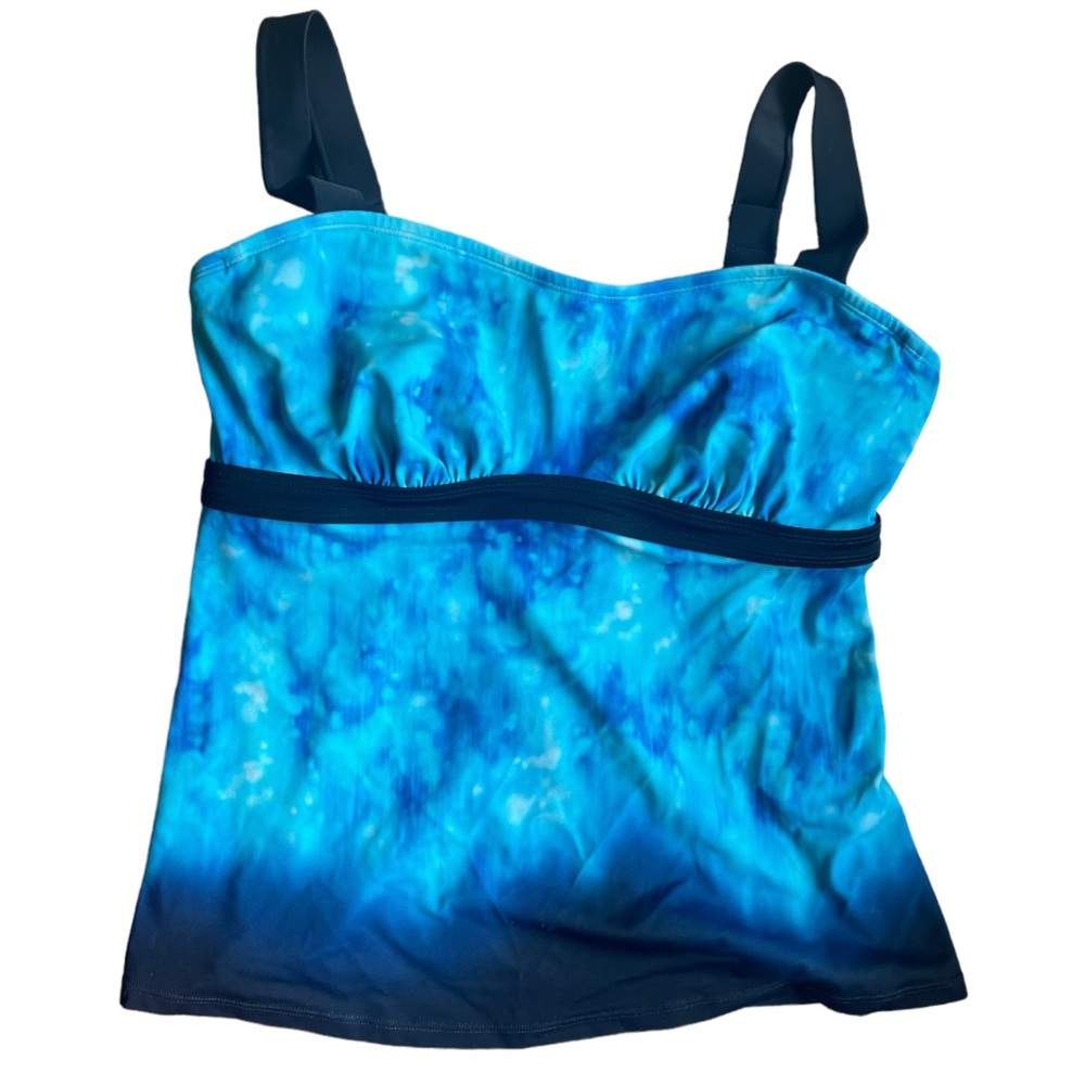 Athleta Blue Bali Pura tie dye blue tankini top &‎ Bali Dolphin Swim Bottoms SET - Picture 9 of 16